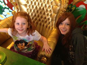 Francesca with Imogen on her 4th birthday! (click for full size)