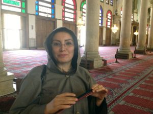 Ghinwa visting the Ummayyad Mosque in Damascus