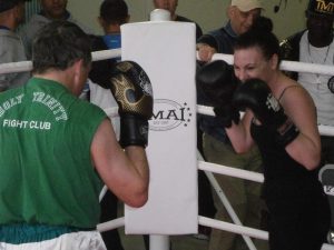 a few rounds in the new ring with Kath Biggs