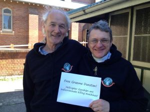 with John Shipton (Julian Assange's dad) after church