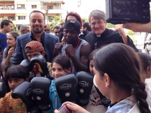 boxing in the streets of Homs