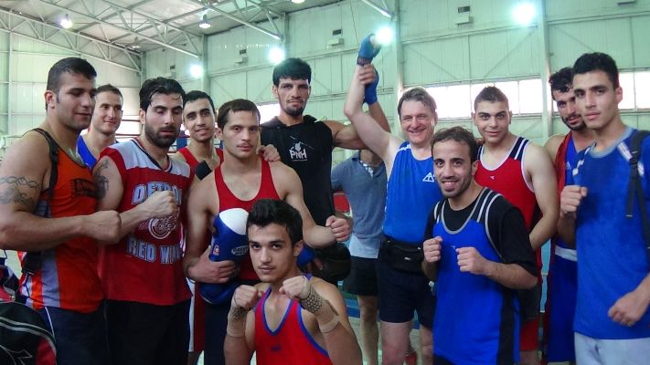 training with the Syrian national boxing team