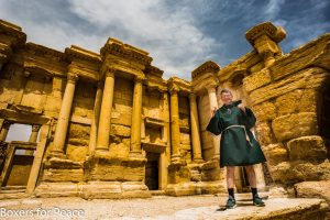 The Fighting Fathers' Monastic Smock on display in Palmyra