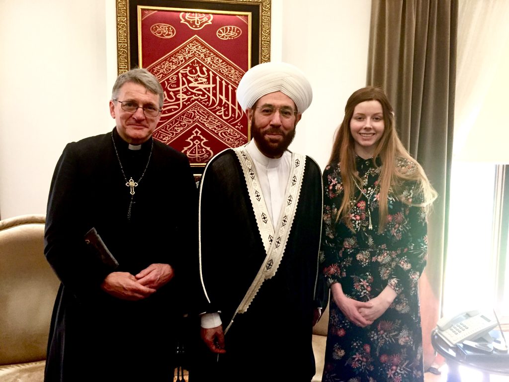 The Mufti meets my daughter, Imogen - Damascus 2019