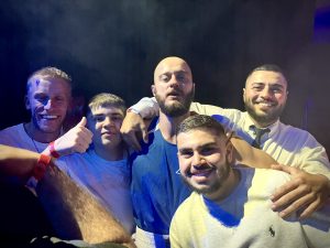 celebrating after Bobby's fight