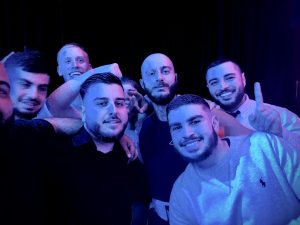 celebrating after Bobby's fight