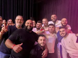 celebrating after Bobby's fight