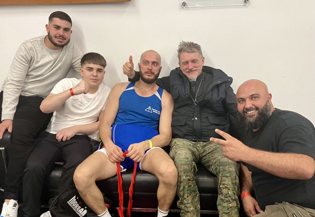 Bobby recovering after his first fight