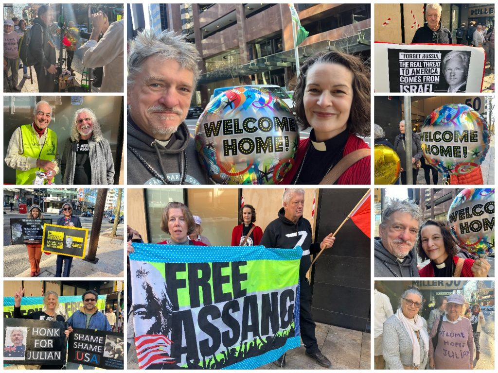 Welcome home Julian Assange